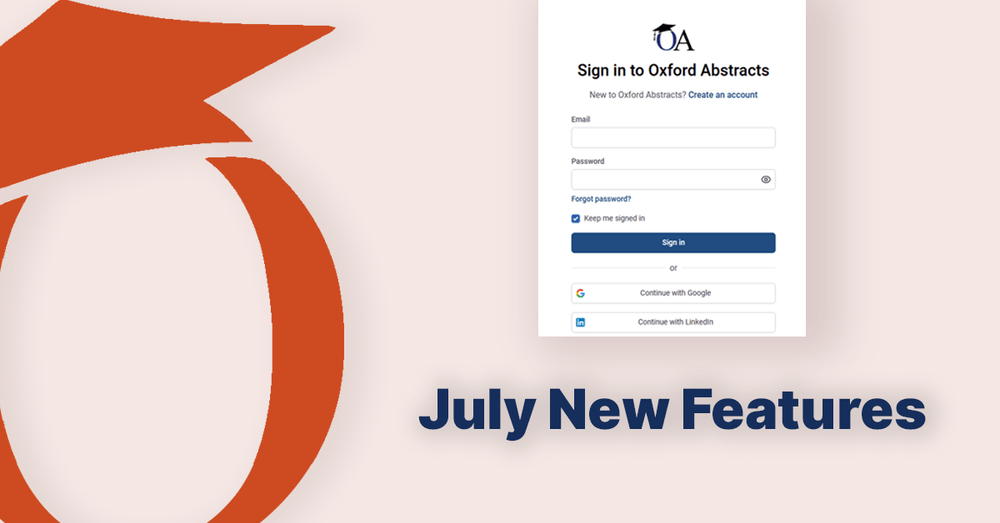 image for post New features for July - Updated sign-in flow & a new feature for all accepted submissions 