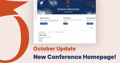 featured image thumbnail for post New Feature for October - Conference Homepage